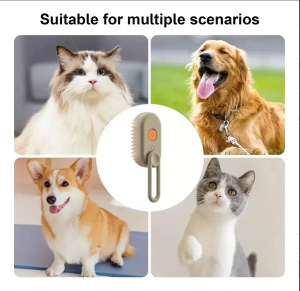 Cepillo de Vapor 3 en 1 para mascotas